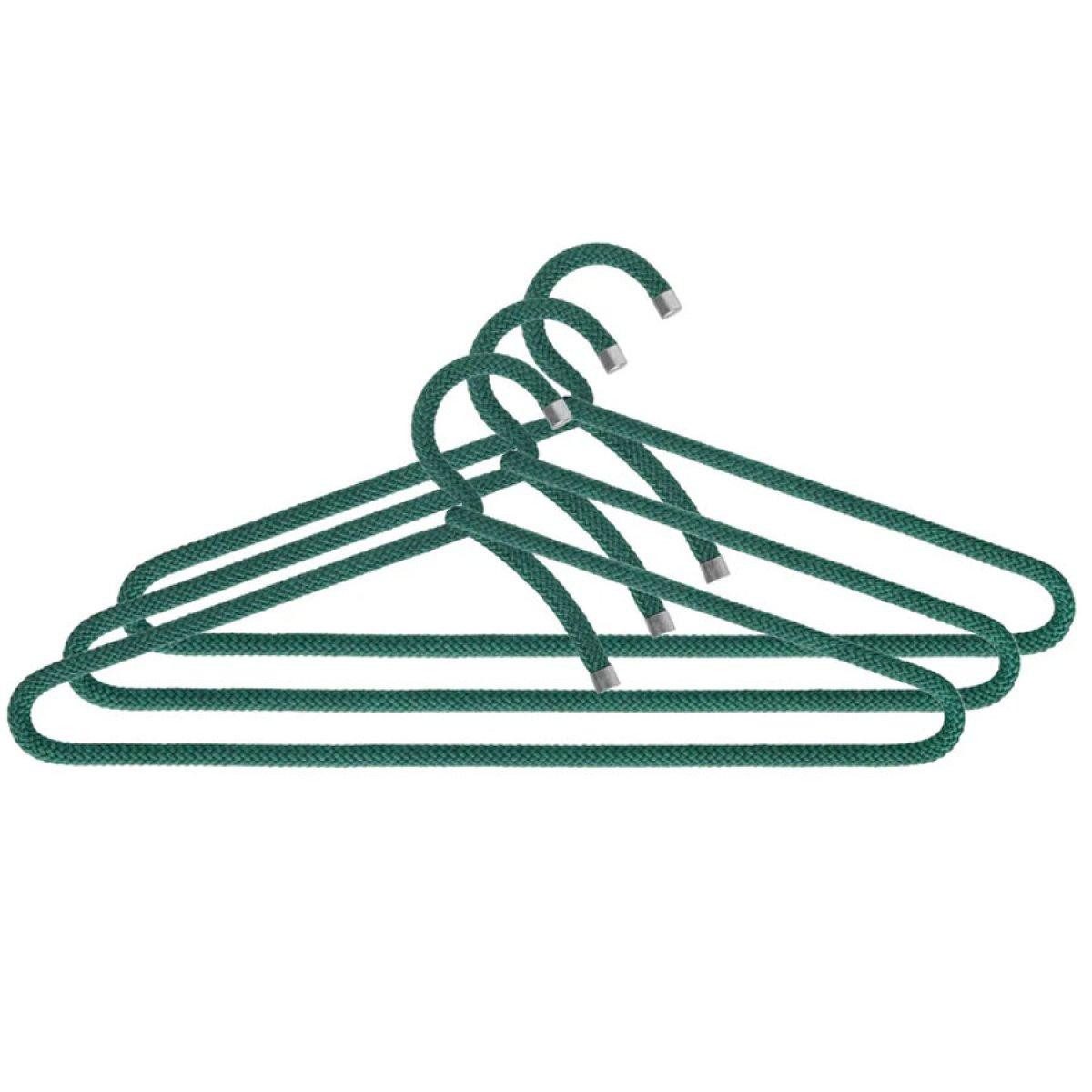 Peppermint Products Garderobenhaken Products Kleiderbügel Rope Hanger Grün (3er-Set)