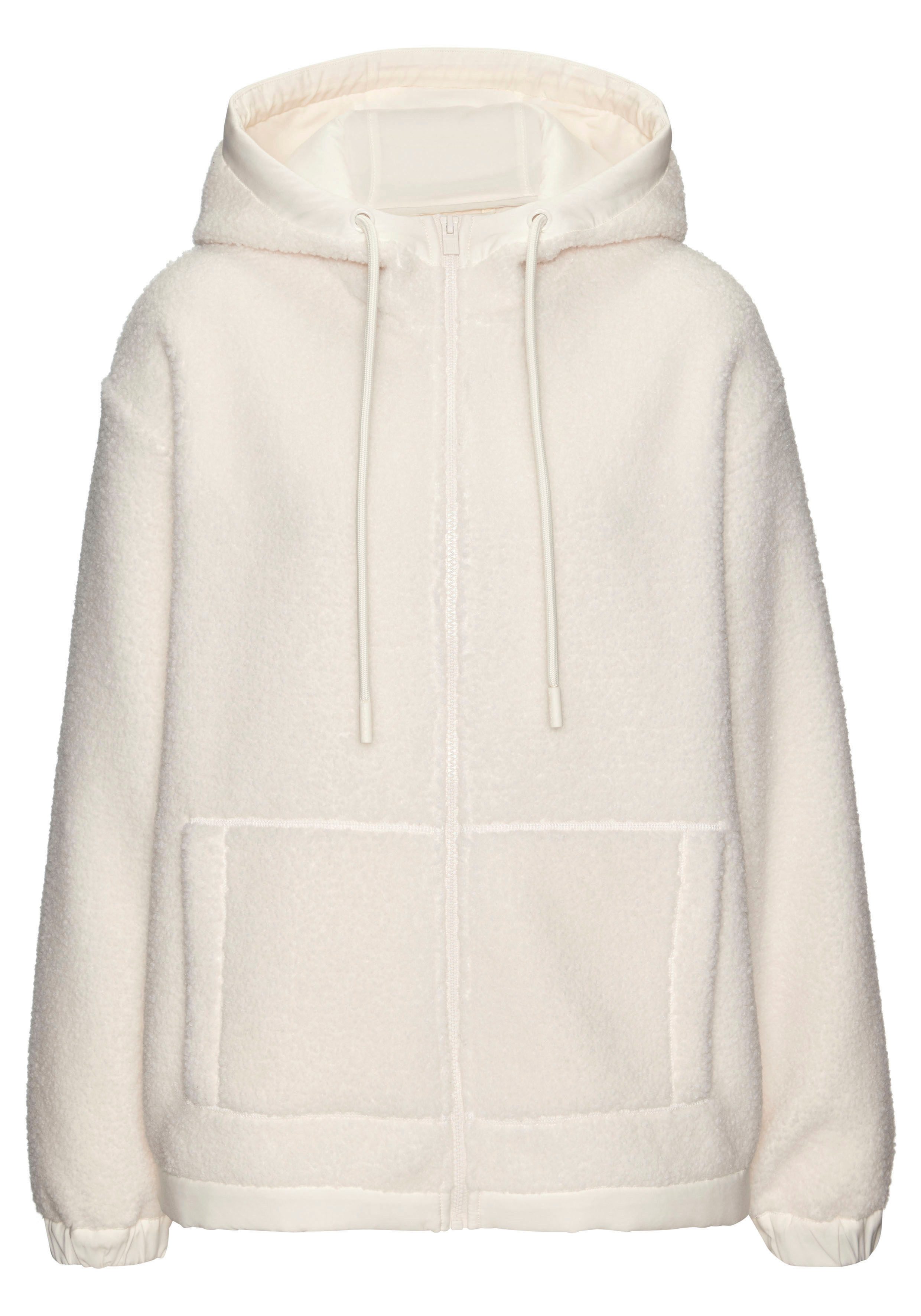 Elbsand Fleecejacke aus Teddy-Fleece- mit Kapuze und schönem Logo auf der R günstig online kaufen