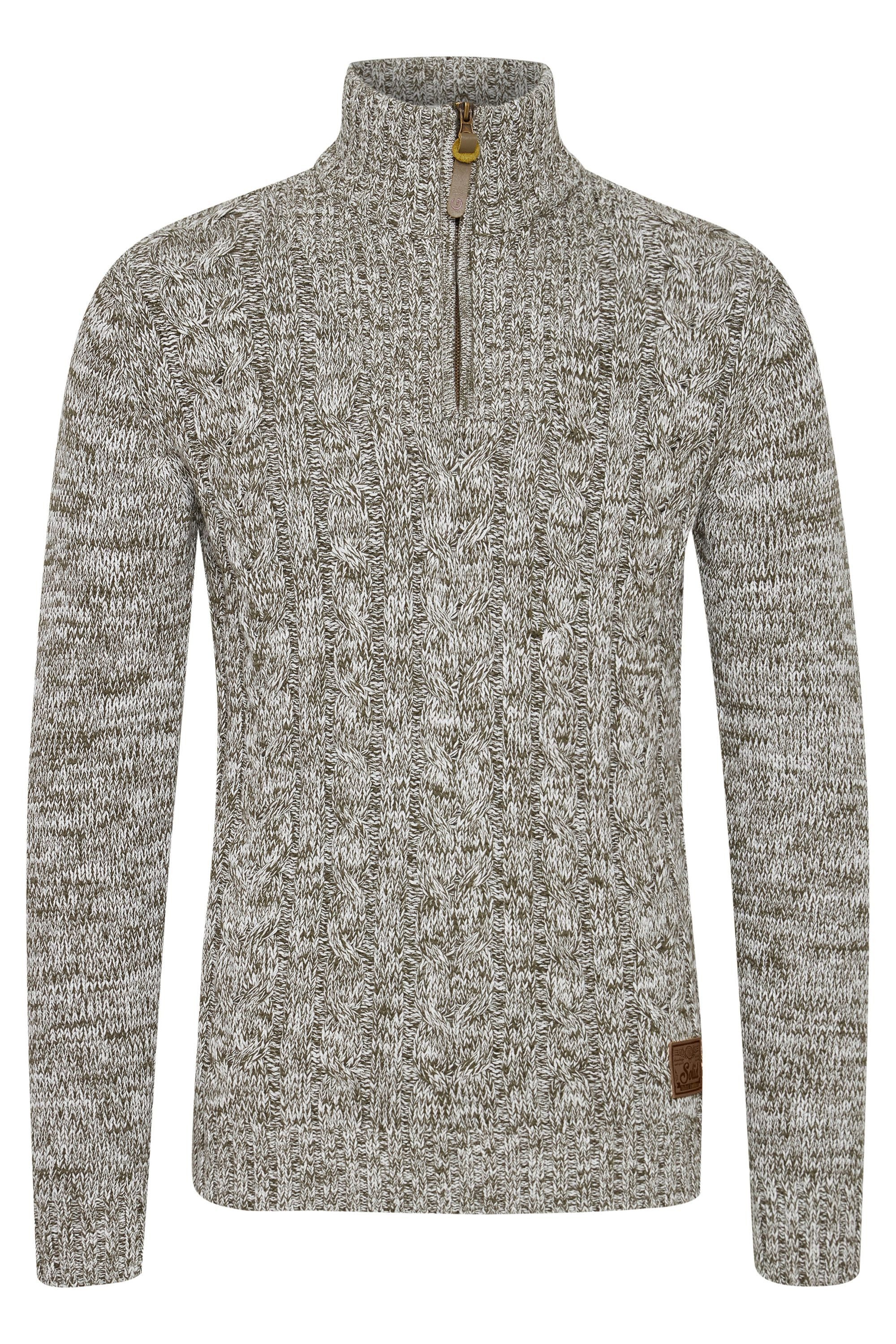 !Solid Troyer SDPankraz Wärmender Strickpullover mit Zopfstrickmuster günstig online kaufen