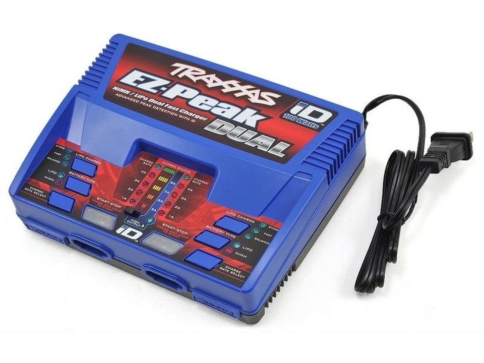 Traxxas Traxxas POWER PACK Dual EZ-Peak Plus Ladegerät EU Version + 2x ID LiPo RC-Ladegerät