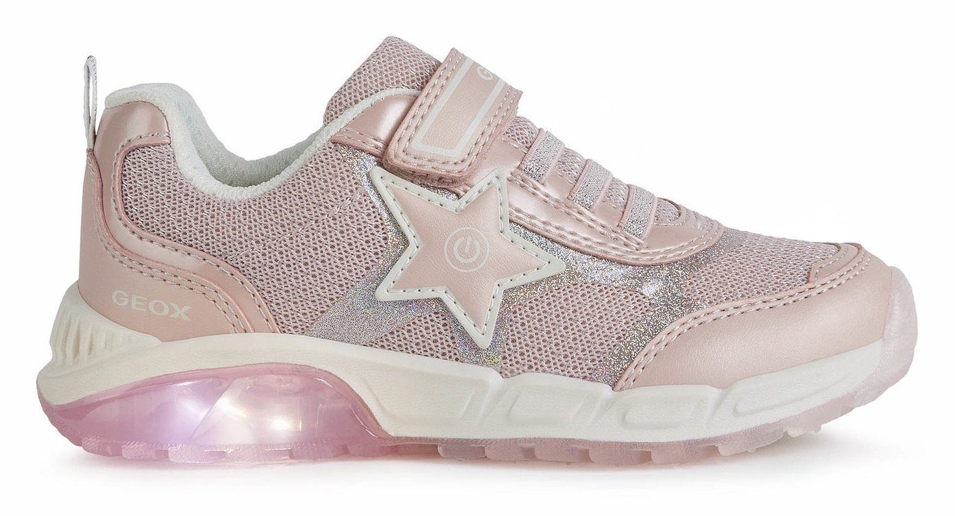 Geox J SPAZIALE GIRL Blinkschuh Sneaker blinkender rosa mit Laufsohle