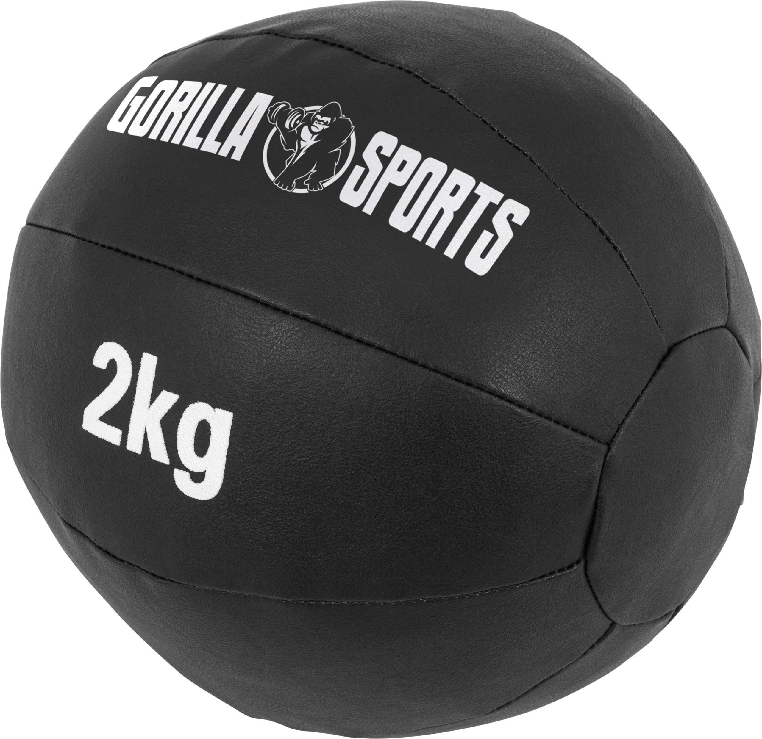 kg 29cm, SPORTS Einzeln/Set, Fitnessball, aus 2 Leder, Gewichtsball Trainingsball, Medizinball GORILLA