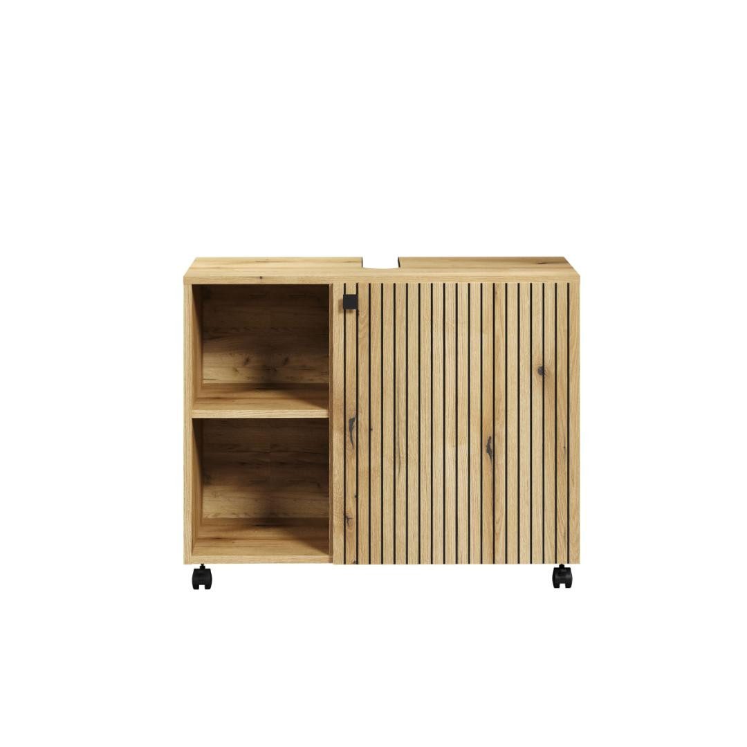 trendteam Waschbeckenschrank PureBliss Waschbeckenunterschrank Eiche Dekor.