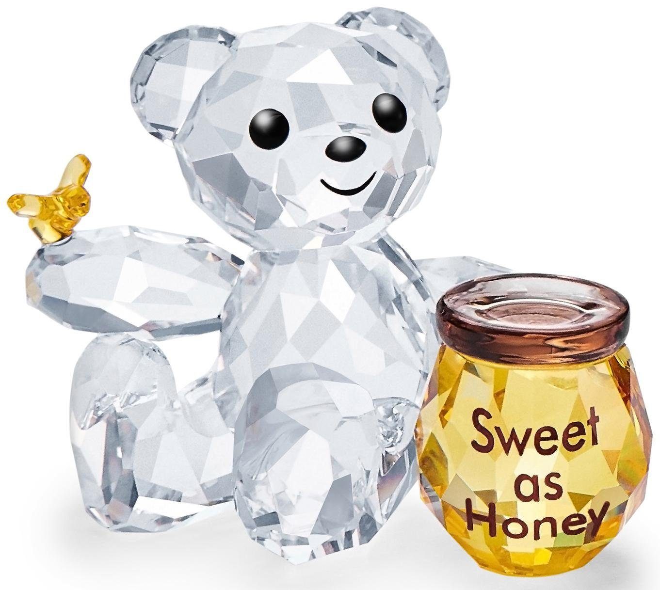 Swarovski (1 5491970 Honigtopf– Bär Kristallfigur Kristall St), Honig, wie Dekofigur Schmetterling schwarzem Emaille mit Süß Kris Swarovski®