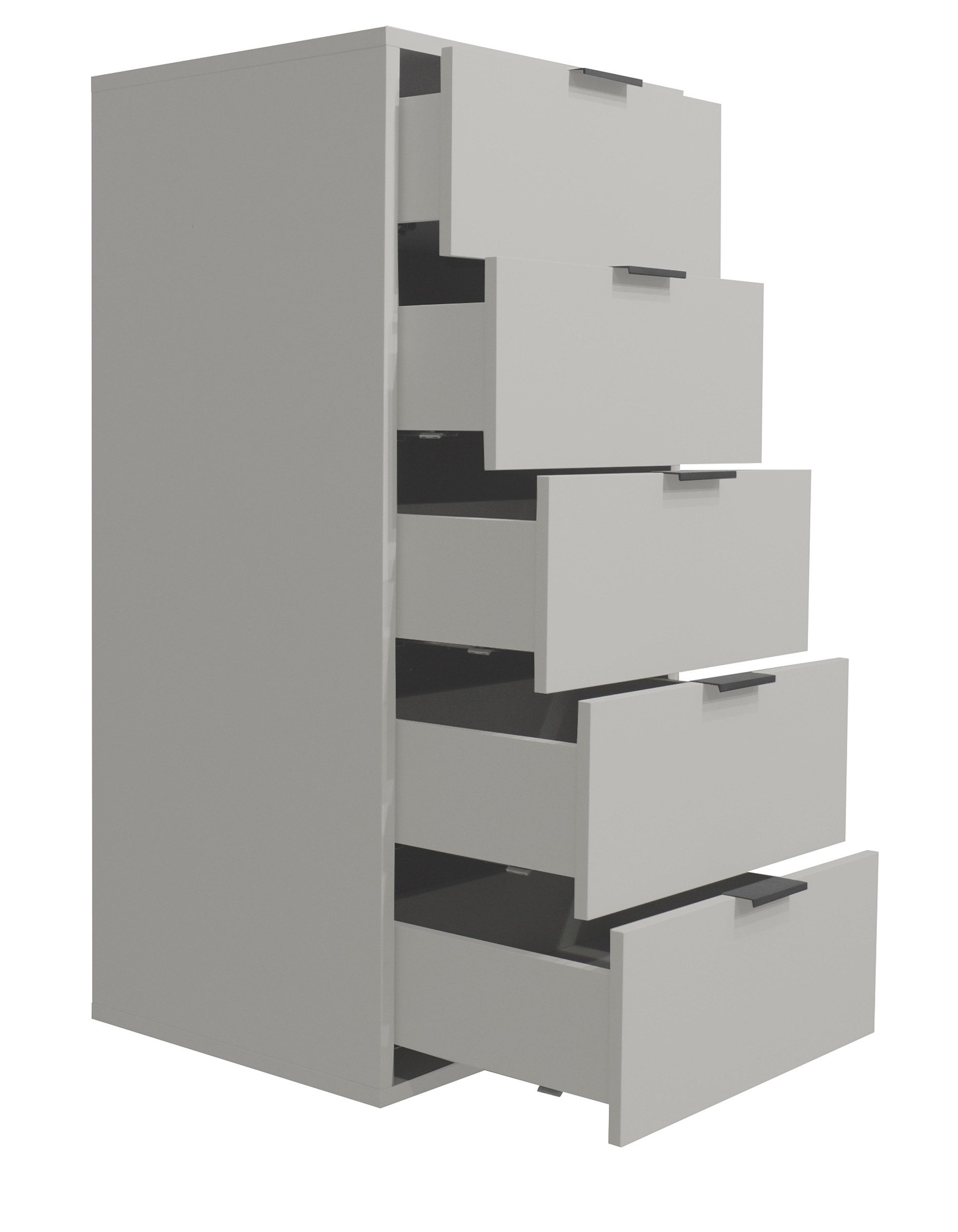freiraum Kommode Bonnie, in kreidegrau matt lack - 51x108x45cm (BxHxT)