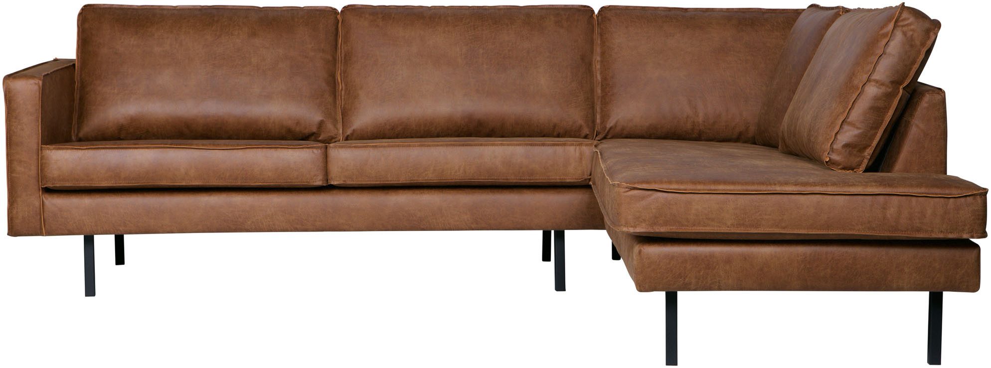 WOOOD Ecksofa Rodeo, mit recyceltem Leder, frei im Raum stellbar, H 85 cm x B 266 cm