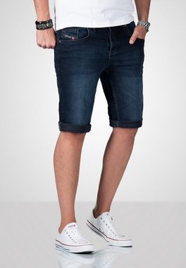 Alessandro Salvarini Jeansshorts ASSomerio mit Knopfverschluss