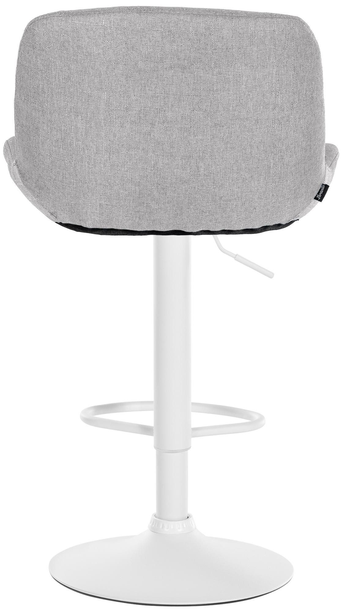 CLP Barhocker Solon, Samt- oder Stoffbezug, weißes Metall