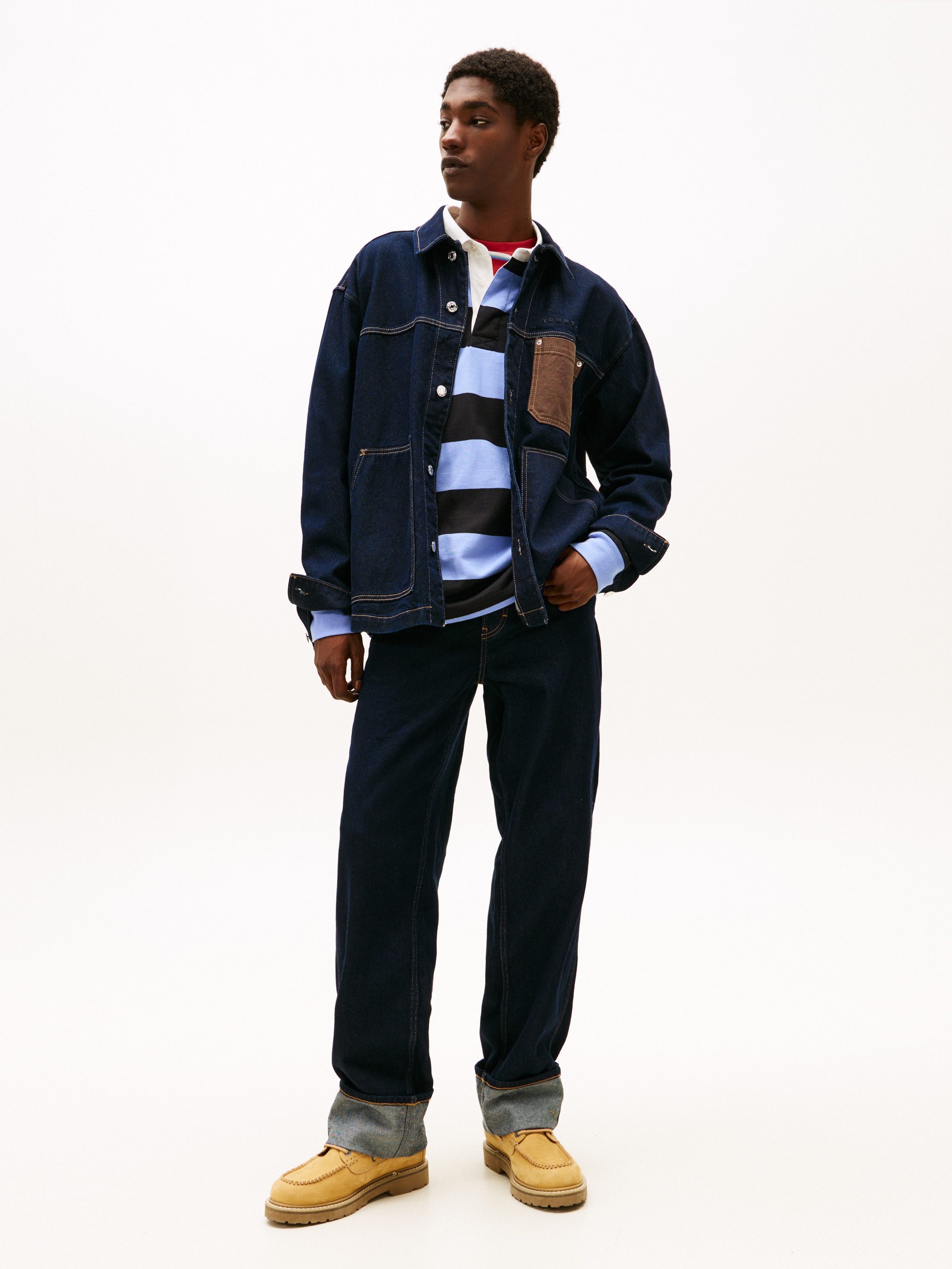 Tommy Jeans Jeansjacke CHORE JACKET Relaxed Fit, halbgespreizter Kragen