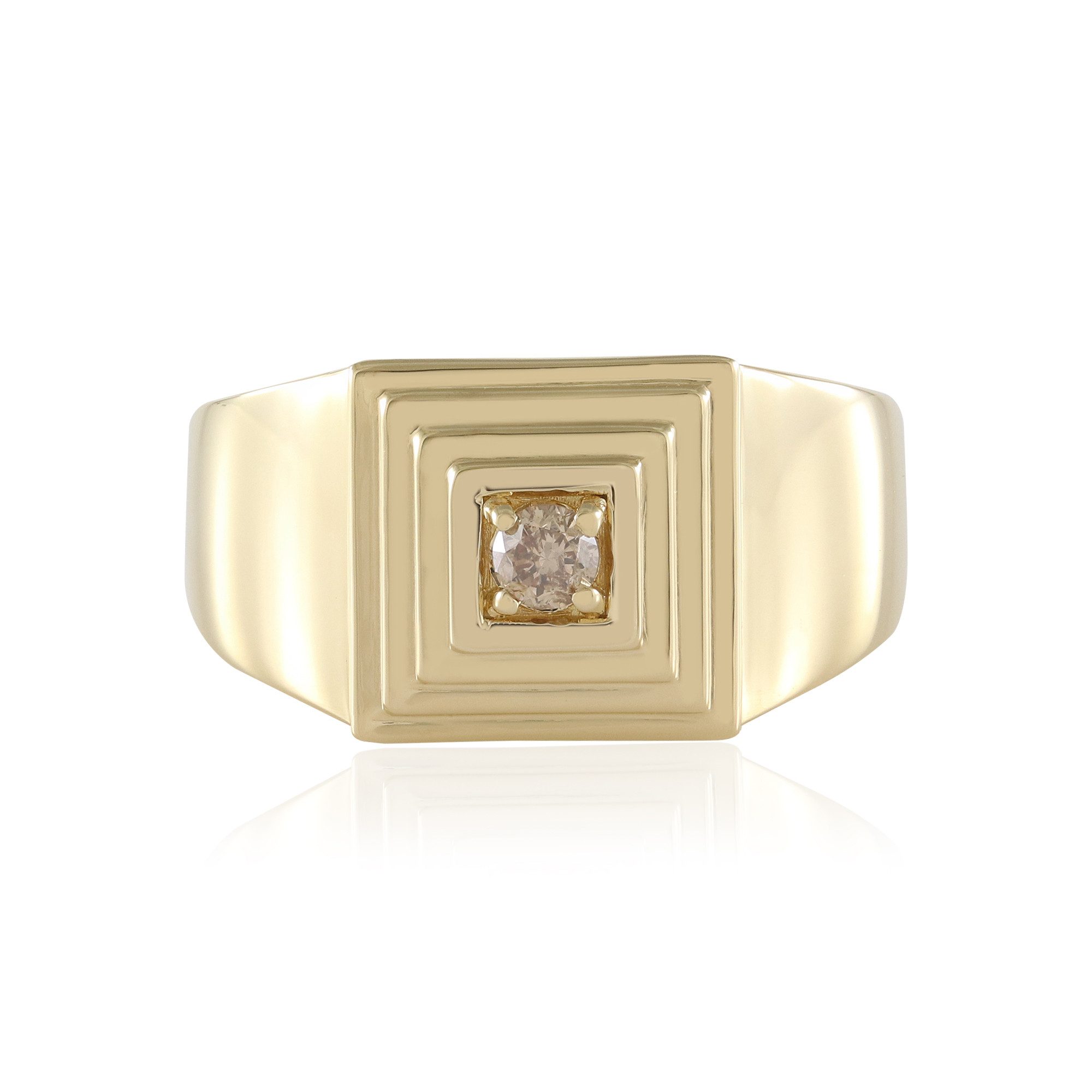 Cavill Diamantring Cavill Ring 0,088 ct Brillant Sterlingsilber vergoldet goldfarben (1-tlg)