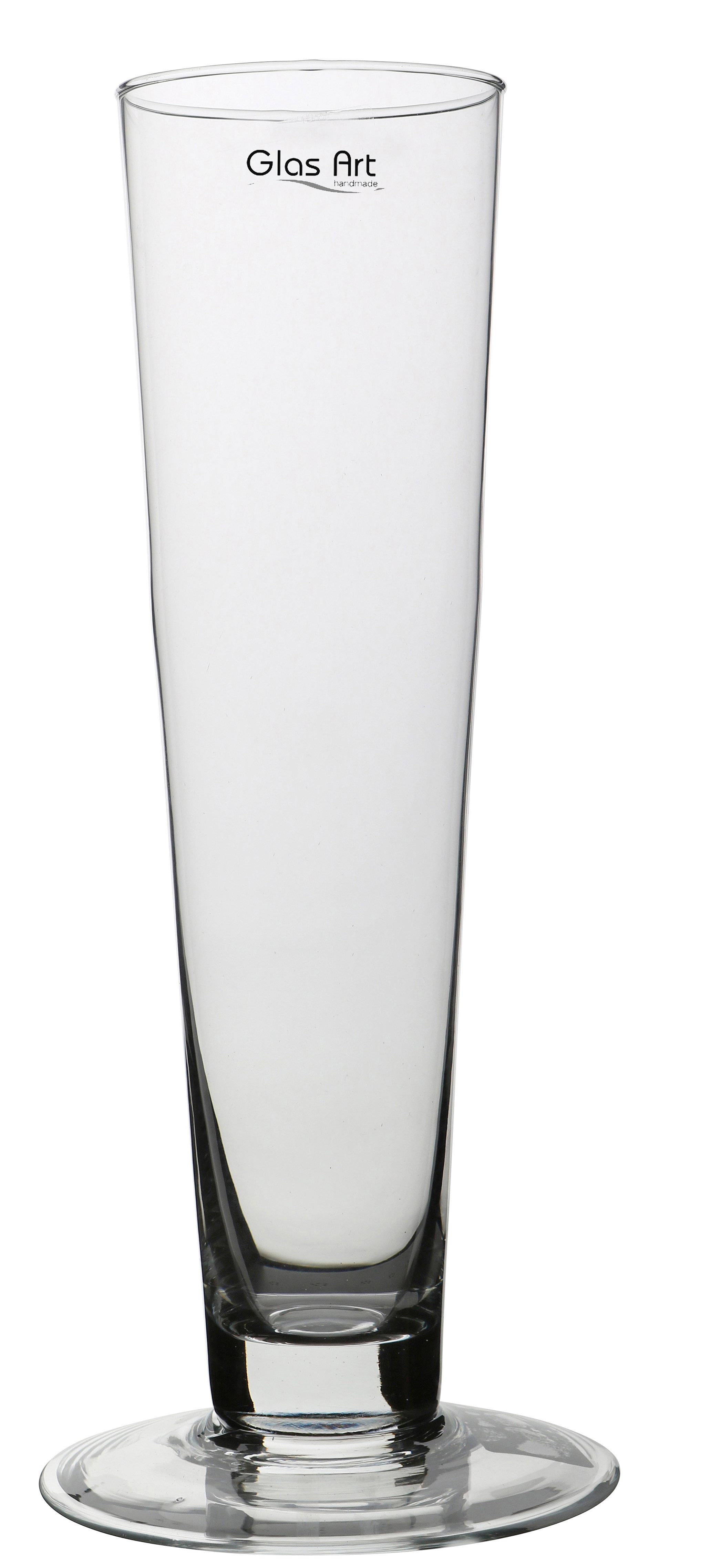 GlasArt Tischvase Glas-vase mit Fuß Glasvase günstig online kaufen