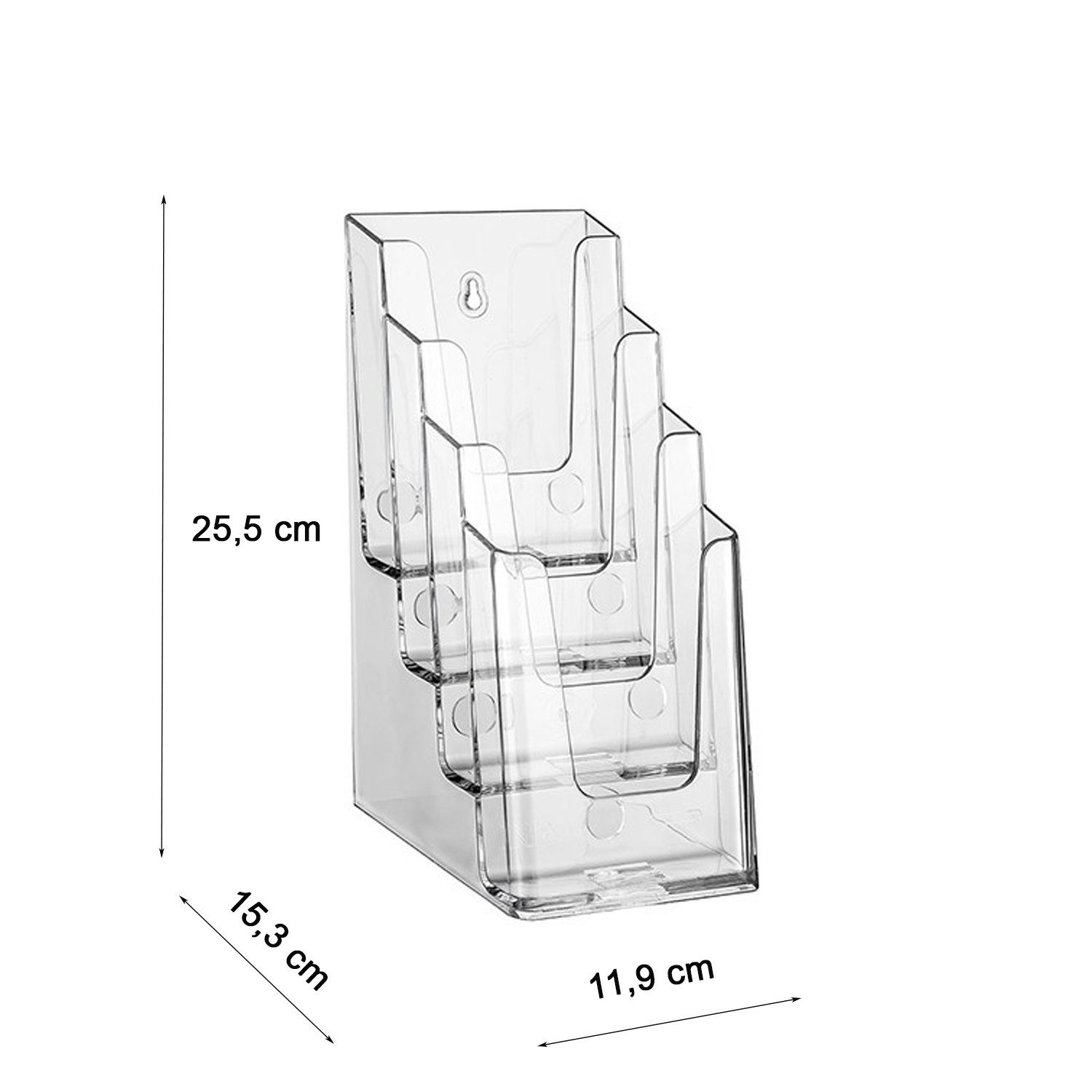 ogoPLUS Zeitungsständer 4 Etagen Prospekthalter Din lang, Flyerständer, Auf günstig online kaufen