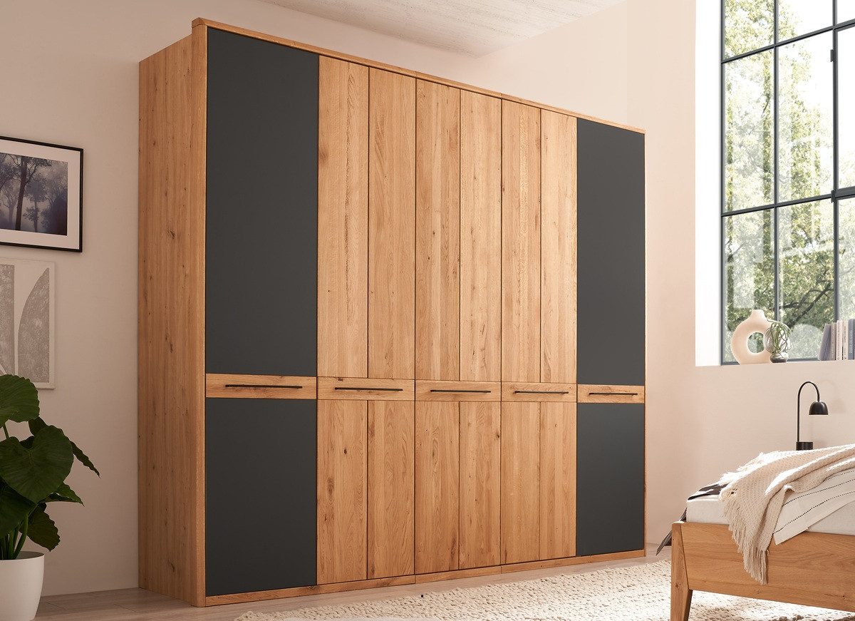 Main Möbel Kleiderschrank 5-trg. 256cm 'Ancona' Wildeiche teilmassiv geölt