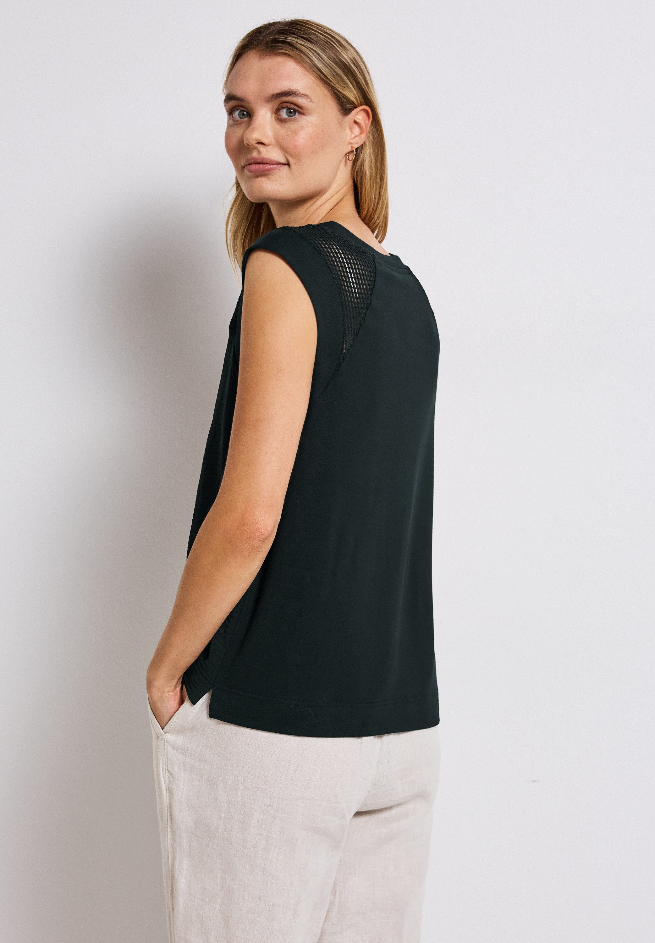 STREET ONE T-Shirt, aus softem Materialmix günstig online kaufen