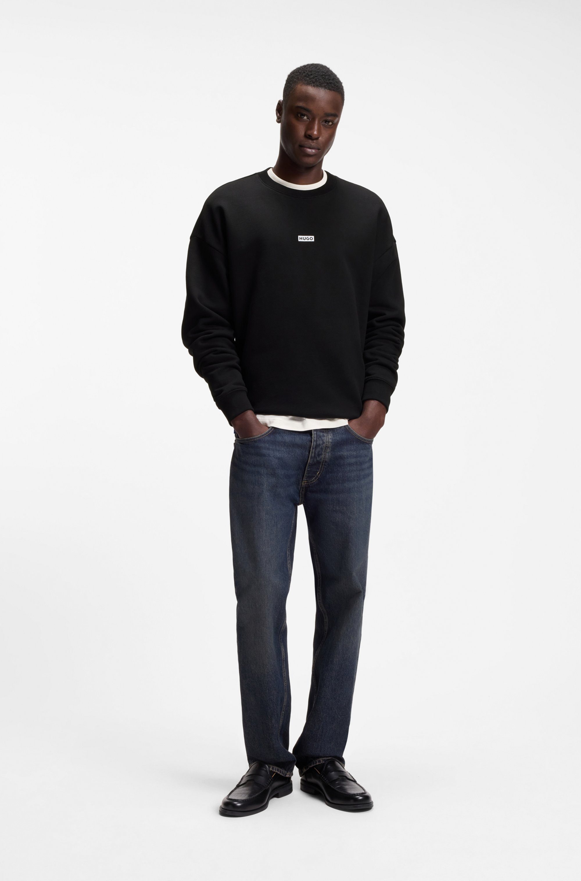HUGO Blue Sweatshirt Naviu mit Rückendruck