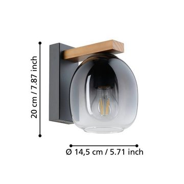 EGLO Wandleuchte FILAGO, ohne Leuchtmittel, Wandleuchte für innen, FSCM70PA, Flurlampe, Lampe Wand mit E27 Fassung