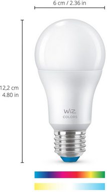 WiZ »White&Color 60W E27 Standardform Tunable matt Doppelpack« LED-Leuchtmittel, E27, Farbwechsler