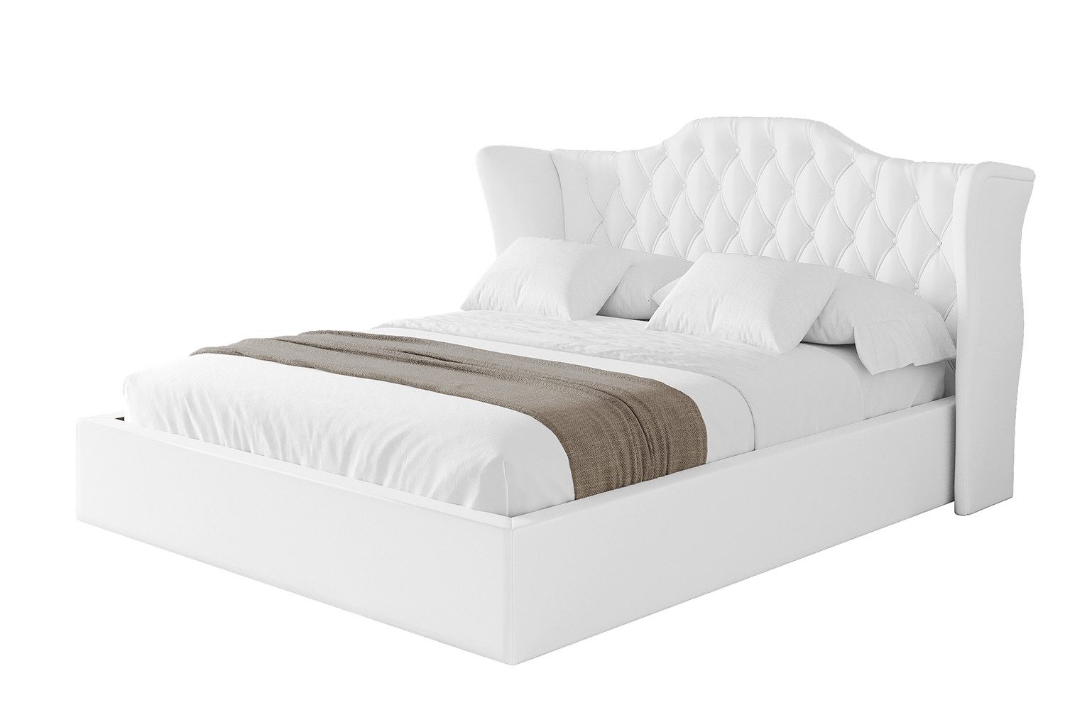 ALTDECOR Polsterbett ZORAN (Polsterbett mit Bettkasten und Lattenrost, Boxbett ohne Matratze), Doppelbett mit Stauraum, Bett mit Kopfteil