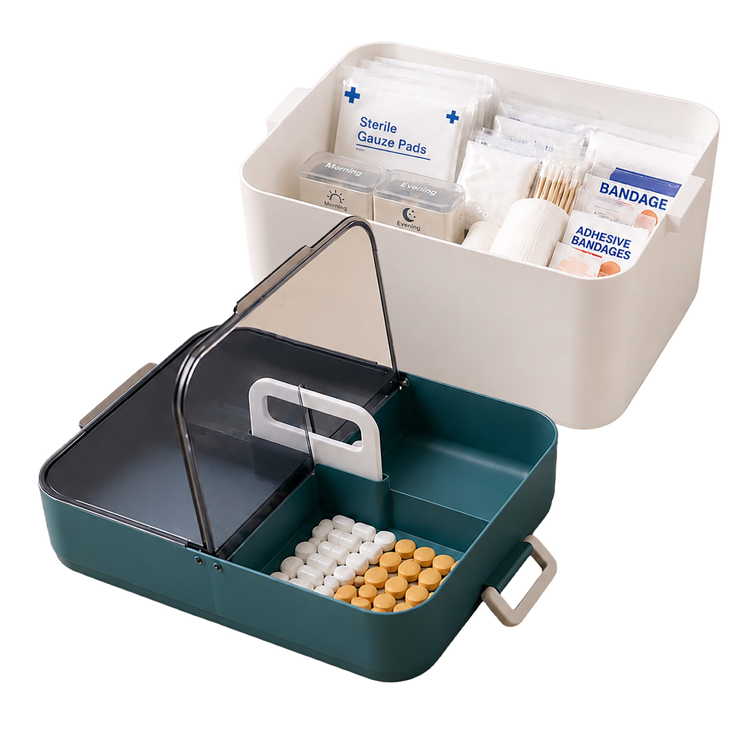relaxdays Pillendose Medizinbox aus Kunststoff (1 St)
