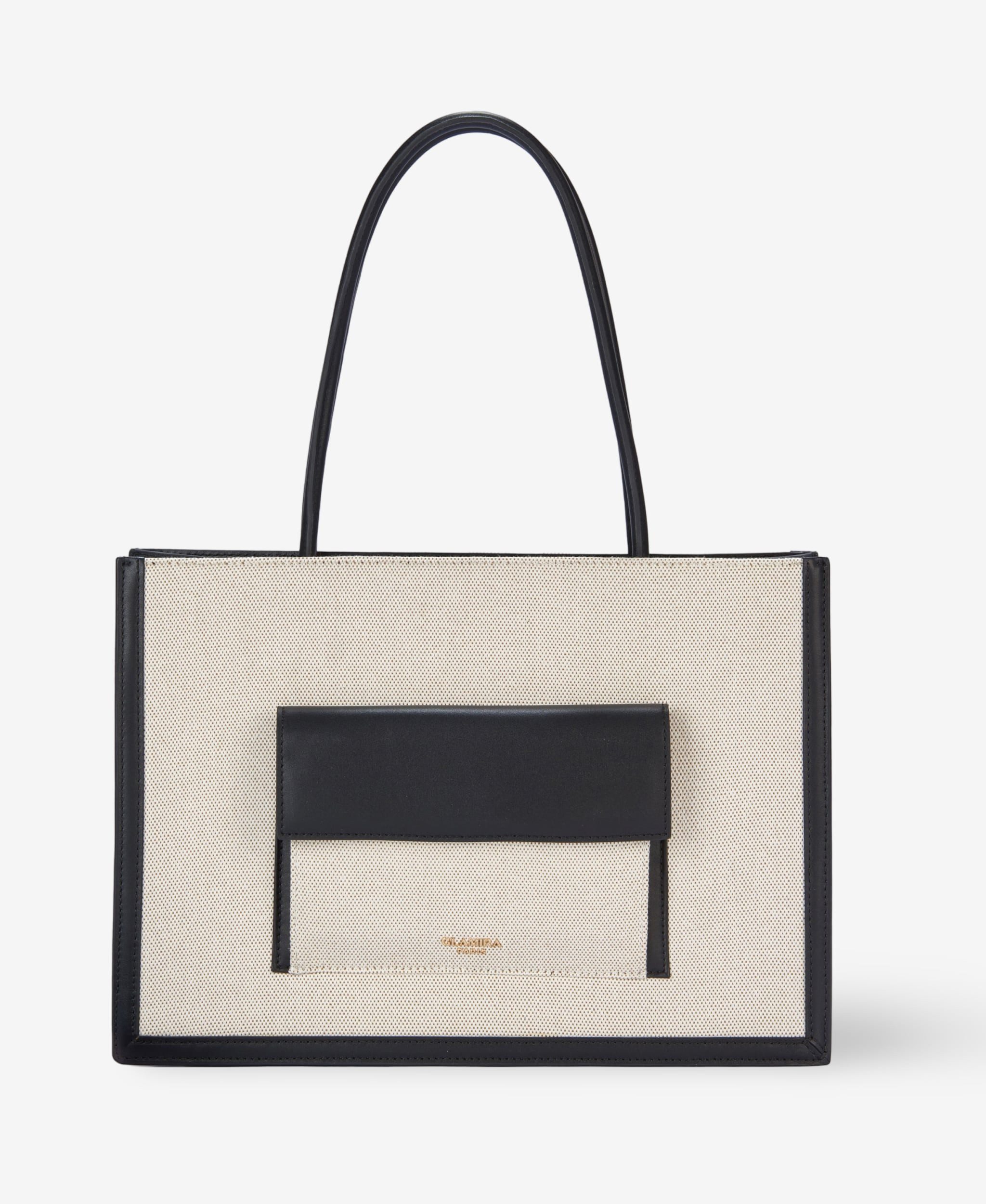 GLAMIRA Schultertasche Rustic Allure Schwarze Schultertasche (1-tlg), echt Leder, mit geräumigem Hauptfach