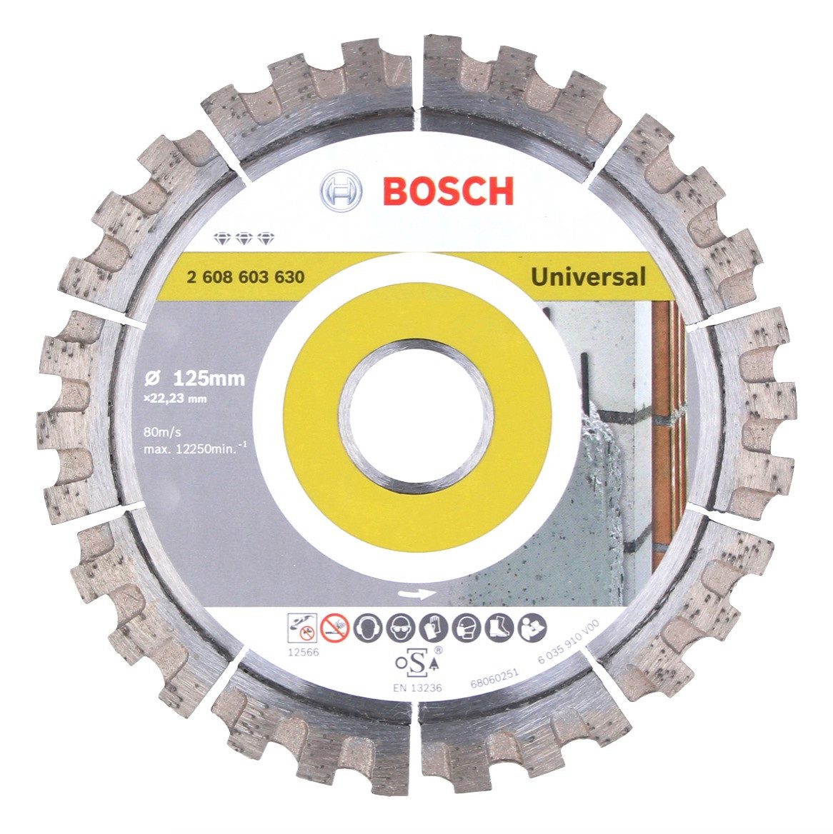 Bosch Professional Trennscheiben Diamant Trennscheibe Best for Universal 125 x 22,23 mm (2608603630), Ø 125 mm, (1-tlg)