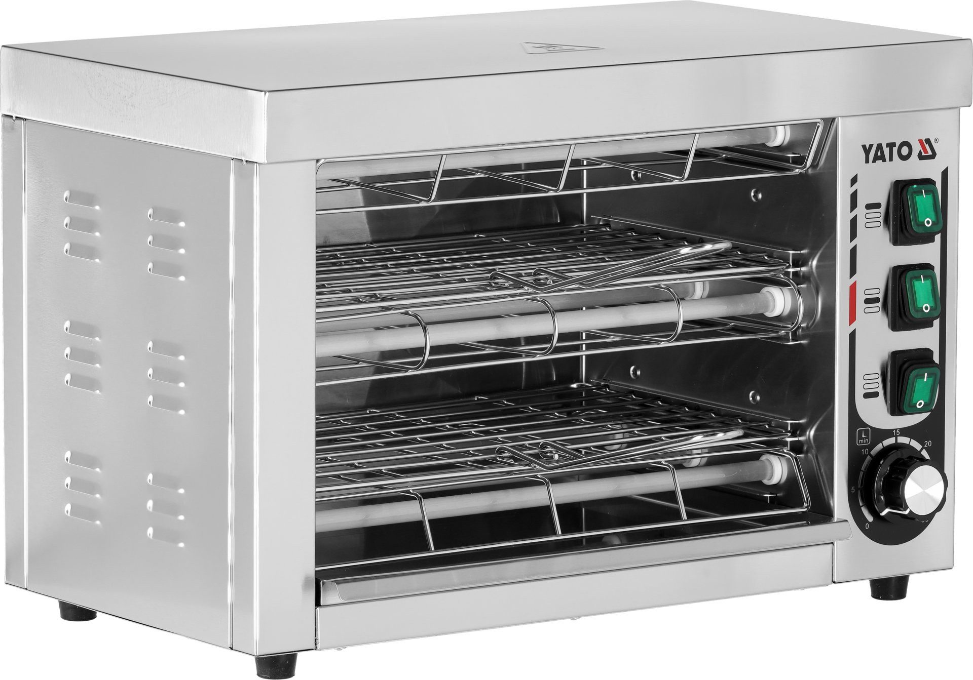 Yato Elektrogrill Gastro Salamander, Ofen, Quarzgrill, Überbackgerät 3000W 490x300x330mm, 3000 W