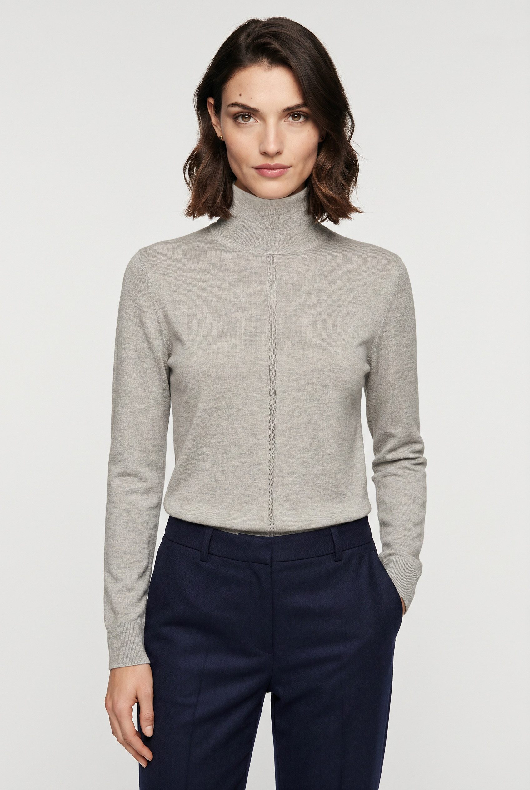 BOSS ORANGE Rollkragenpullover Faghettini Premium Damenmode aus softer Wollmischung
