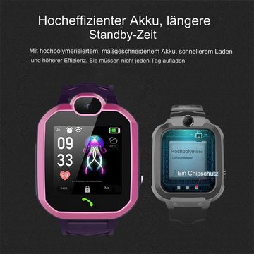 BUMHUM Kinder-Smartwatch mit Telefonfunktion, GPS-Ortung Smartwatch, HD-Touchscreen, Kamera, für Schüler geeignet