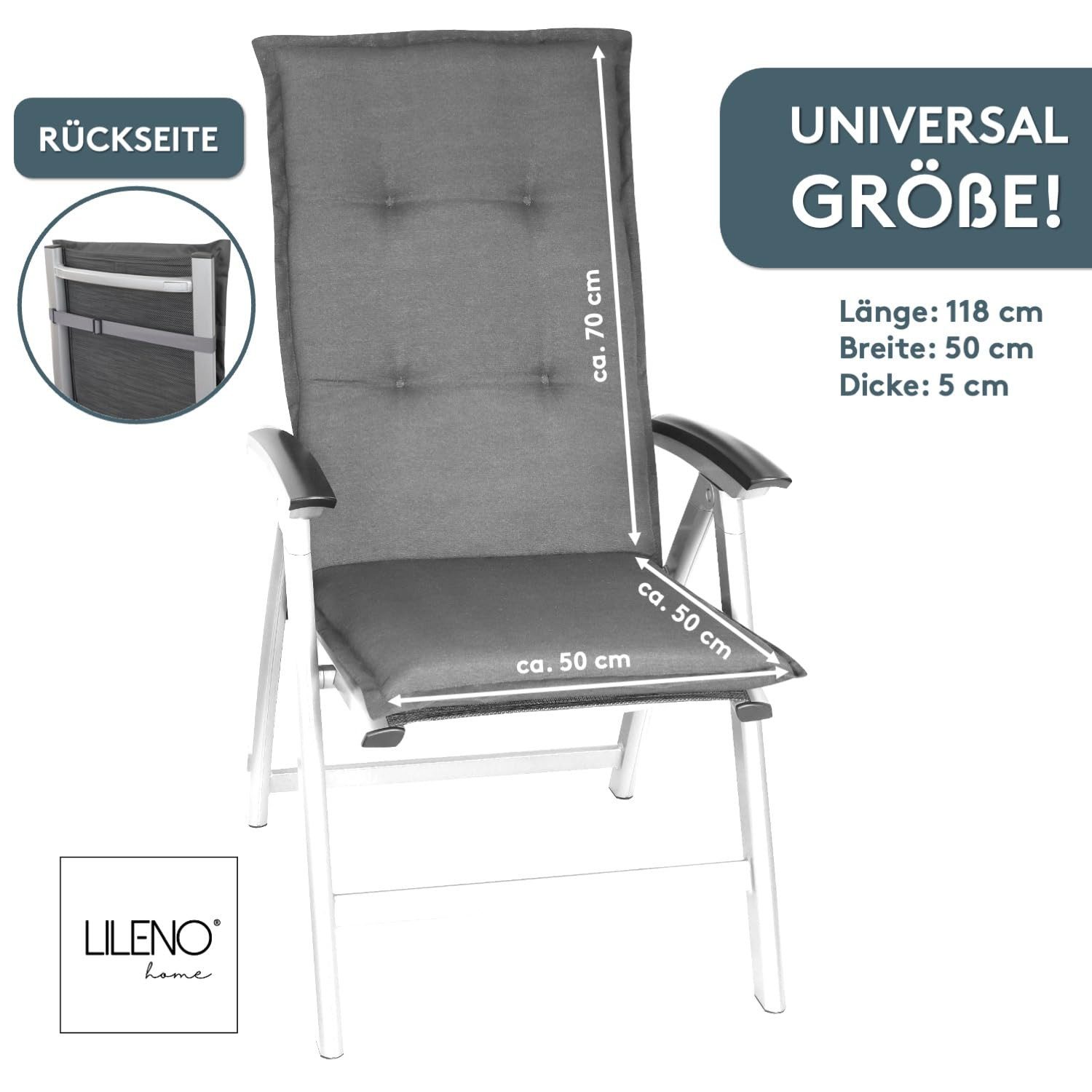 LILENO HOME Hochlehnerauflage Gartenstuhl Auflage, bequeme günstig online kaufen