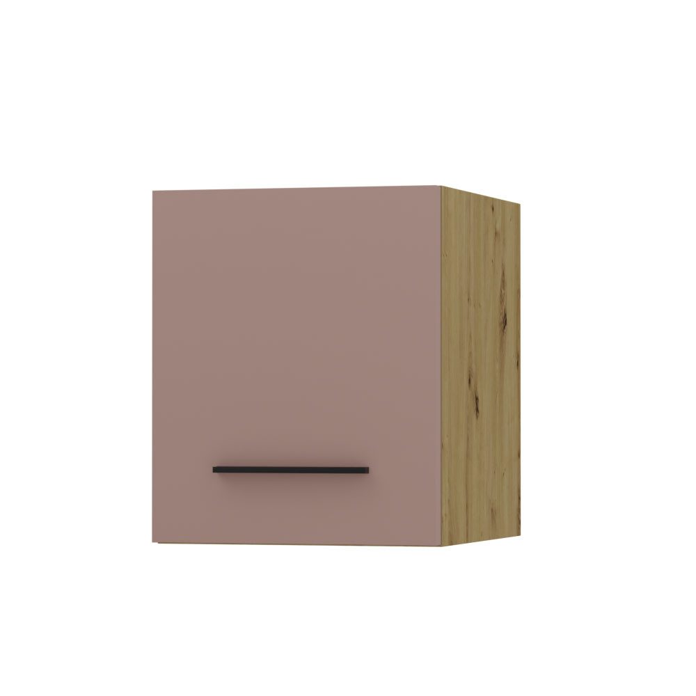Feldmann-Wohnen Klapphängeschrank Bonn (W4B/30, 1 Klappe, innen 1 Fach, 1-St., moderne Optik, MDF Fronten) Eiche Artisan / rosé kupfer matt