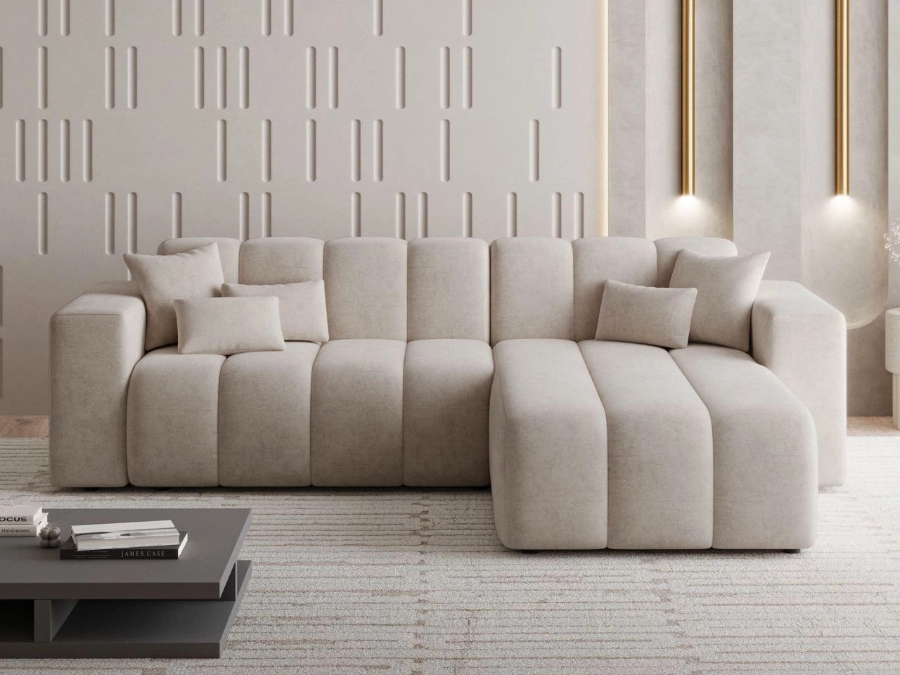 GrainGold Ecksofa L-Form NORK - 265x180 günstig online kaufen