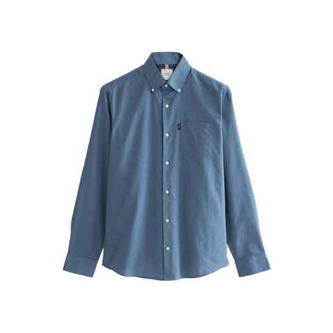 Next Langarmhemd Bügelleichtes Slim Fit Button-down-Oxfordhemd (1-tlg)