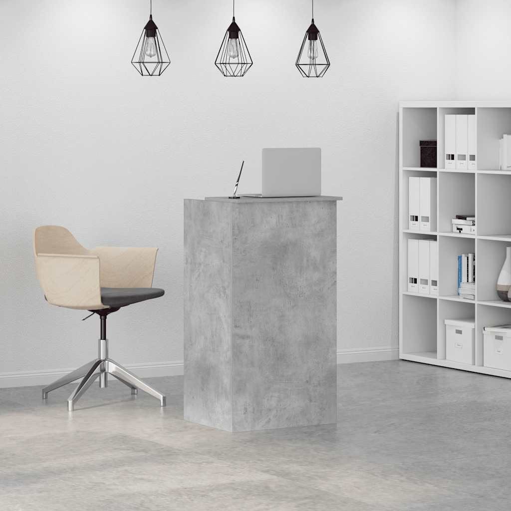 vidaXL Schreibtisch Empfangstheke Betongrau 55x50x103,5 cm Holzwerkstoff