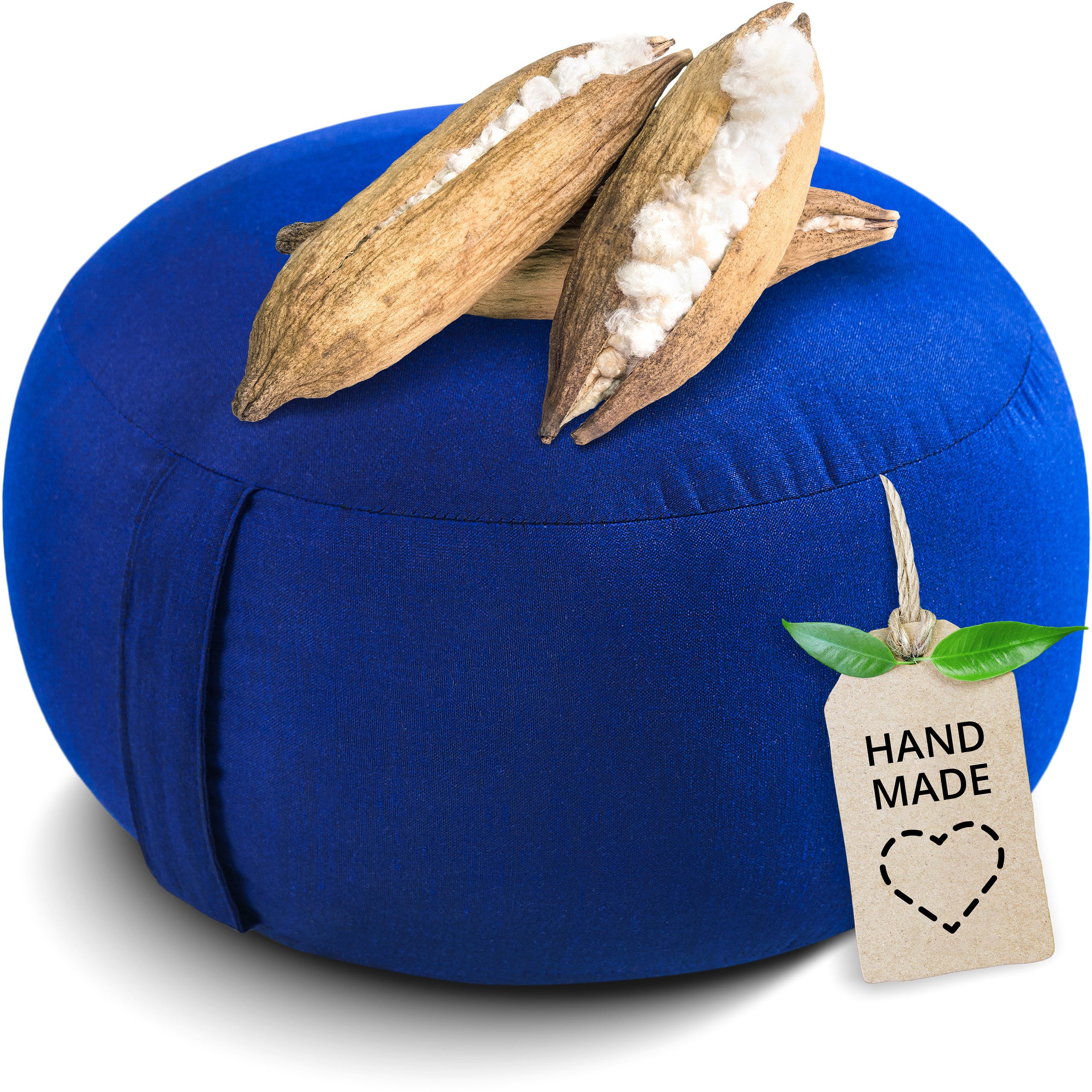 livasia Meditationskissen Zafukissen (Basic) - 32x20cm, Kapok, vegan, handgefertigt