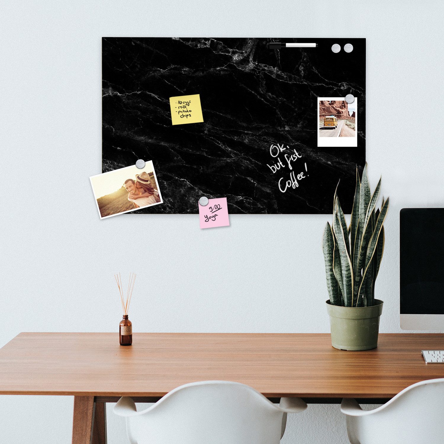 Navaris Tafel Magnetpinnwand Memoboard - 60x40 günstig online kaufen