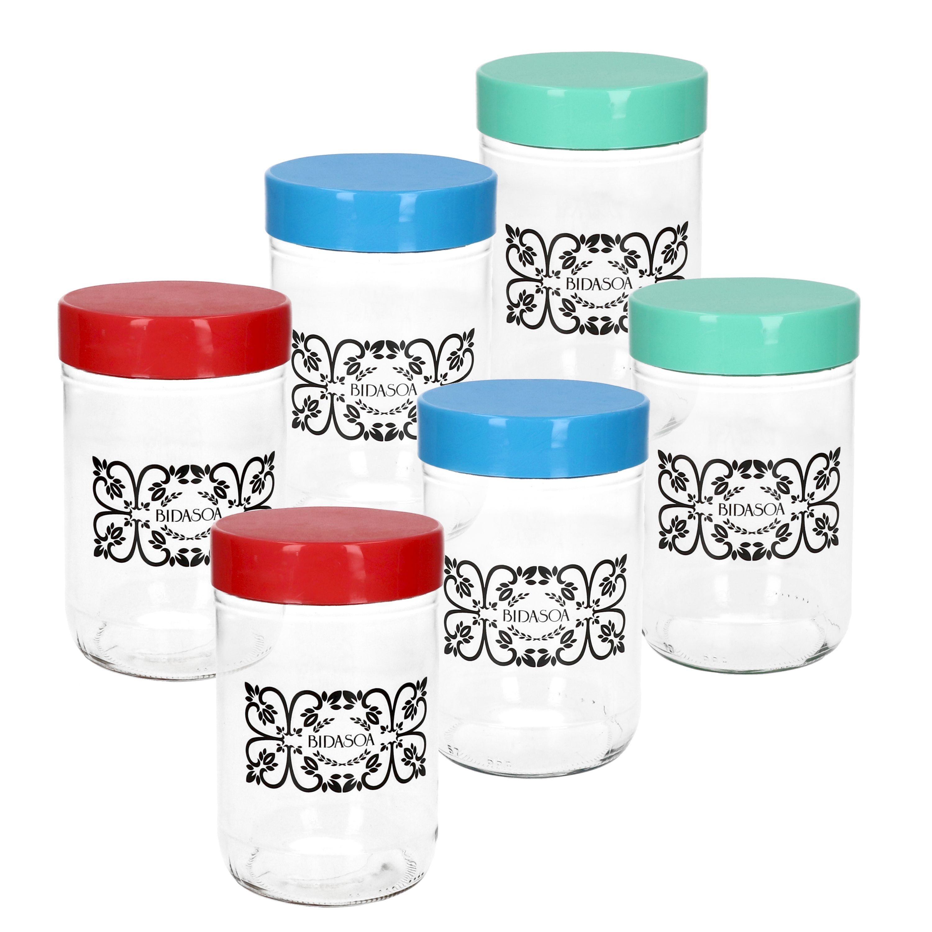 MamboCat Vorratsglas 6er Set Aufbewahrungsglas Ida 660ml, Glas