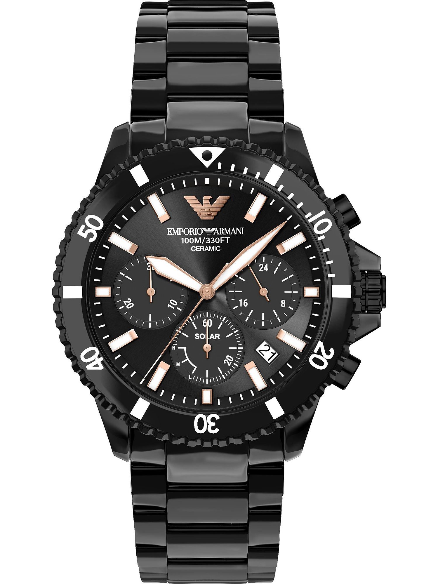 Emporio Armani Chronograph Emporio Armani Herren-Uhren Analog Solar