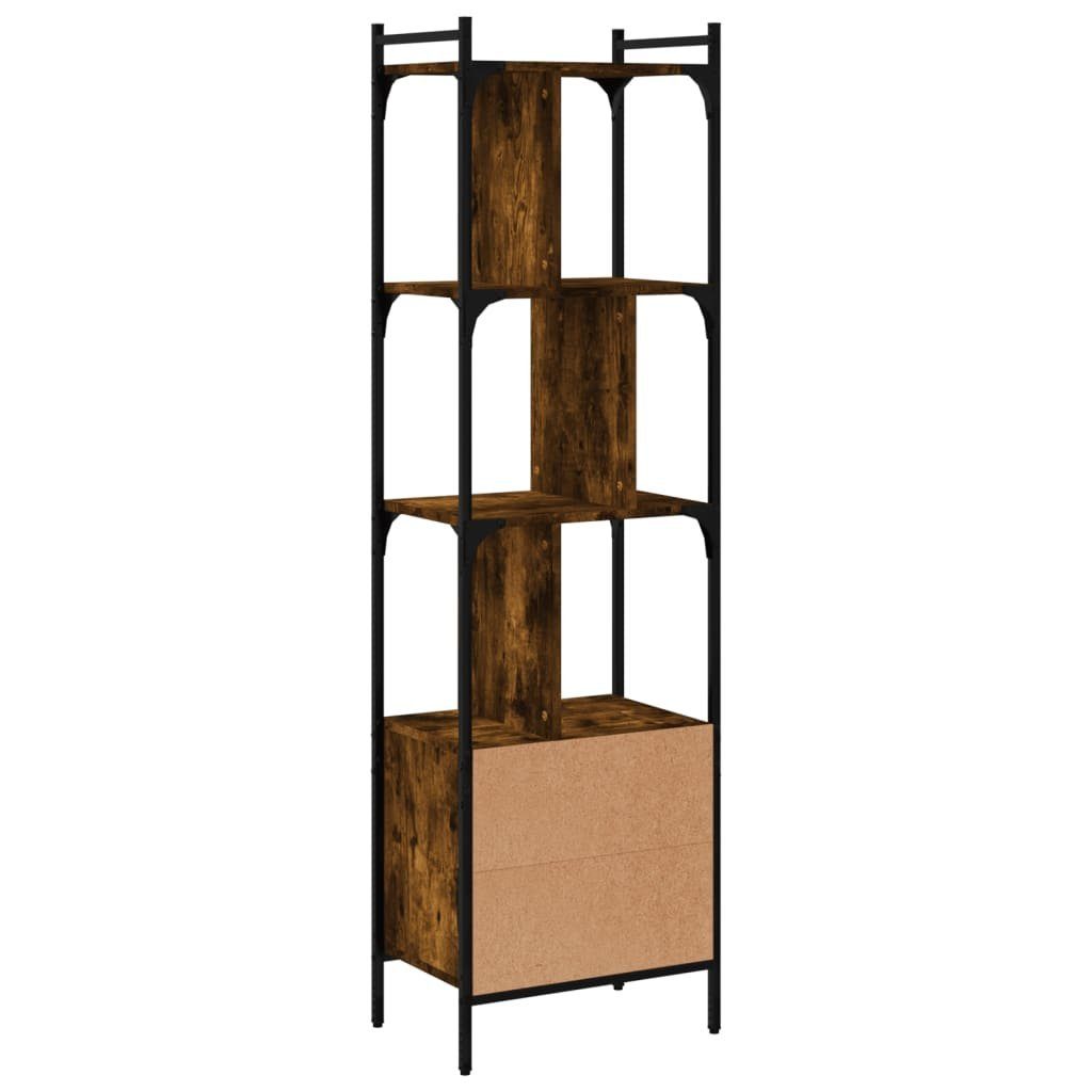 Bücherregal Holzwerkstoff, mit 44,5x30x154,5 Räuchereiche cm vidaXL 1-tlg. Bücherregal Tür