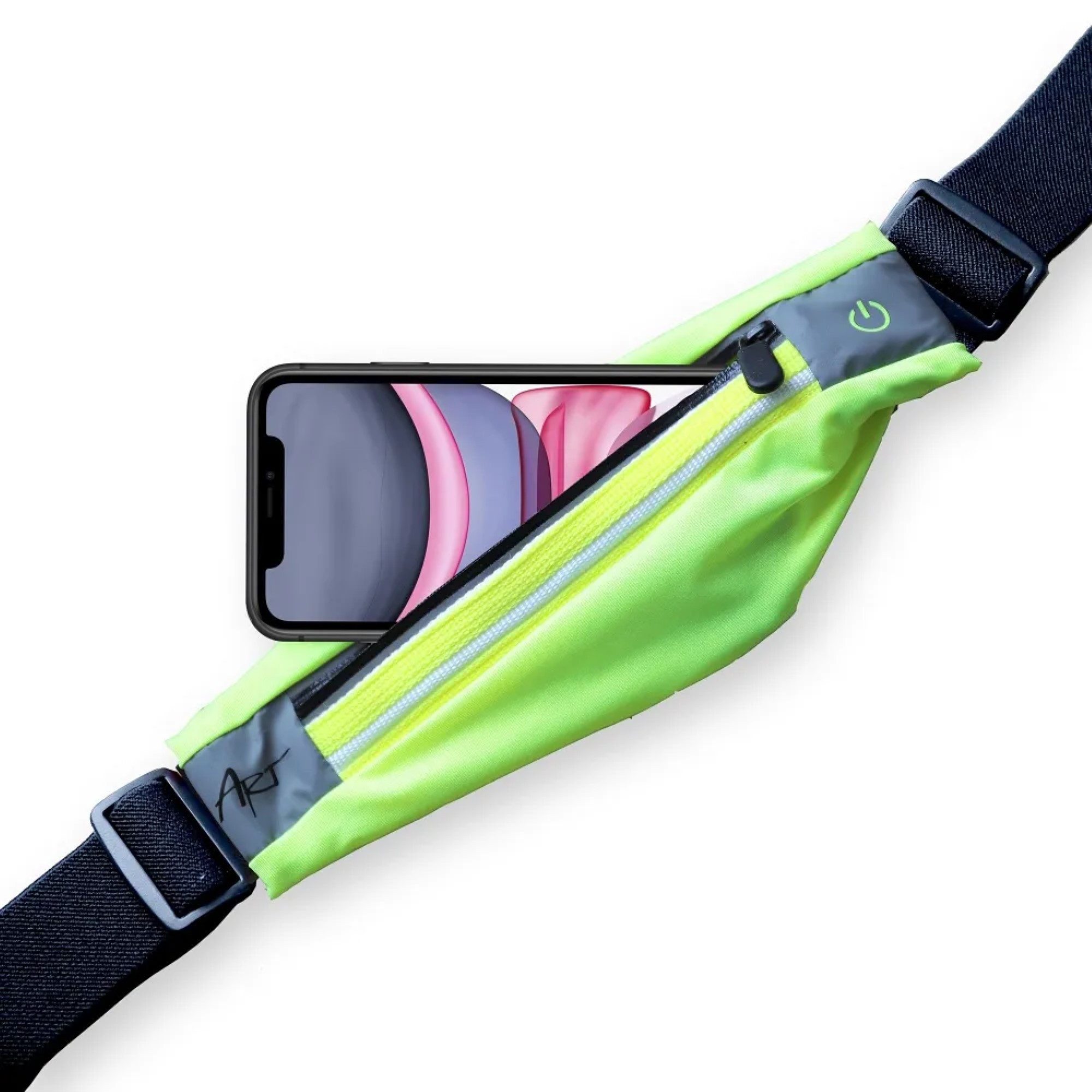 COFI 1453 Gürteltasche Sportgürtel mit Tasche beleuchtet geeignet für Smartphones bis 5,5".