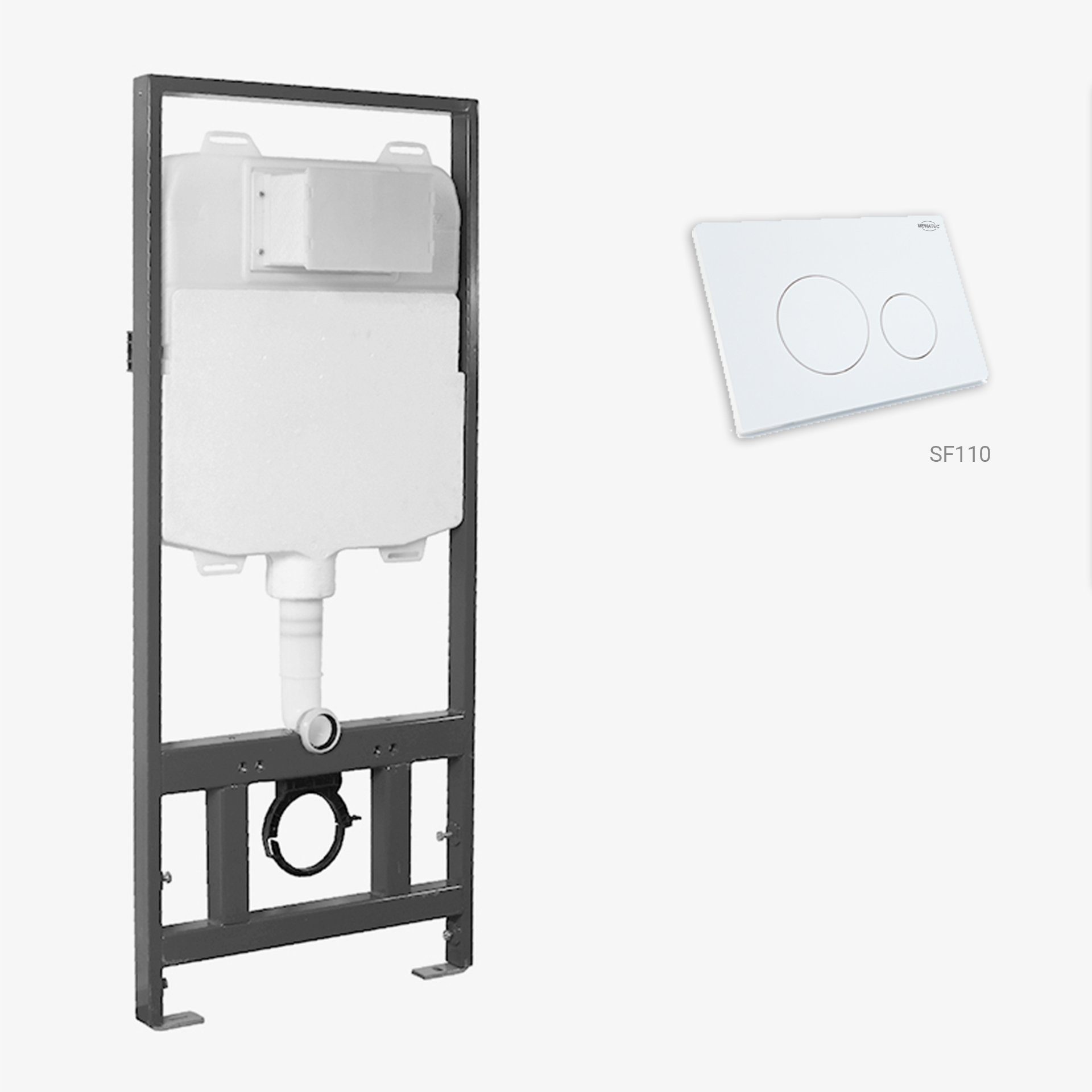 MEWATEC Vorwandelement WC SlimFix - Das Marken Vorwandelement mit super flacher Elementtiefe