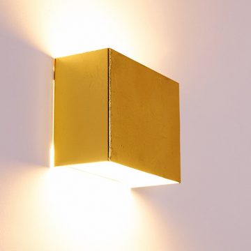 hofstein Wandleuchte »Coritis« Wandlampe aus Metall/Glas in Gold, ohne Leuchtmittel, Wandspot, 1xG9, mit Lichteffekt