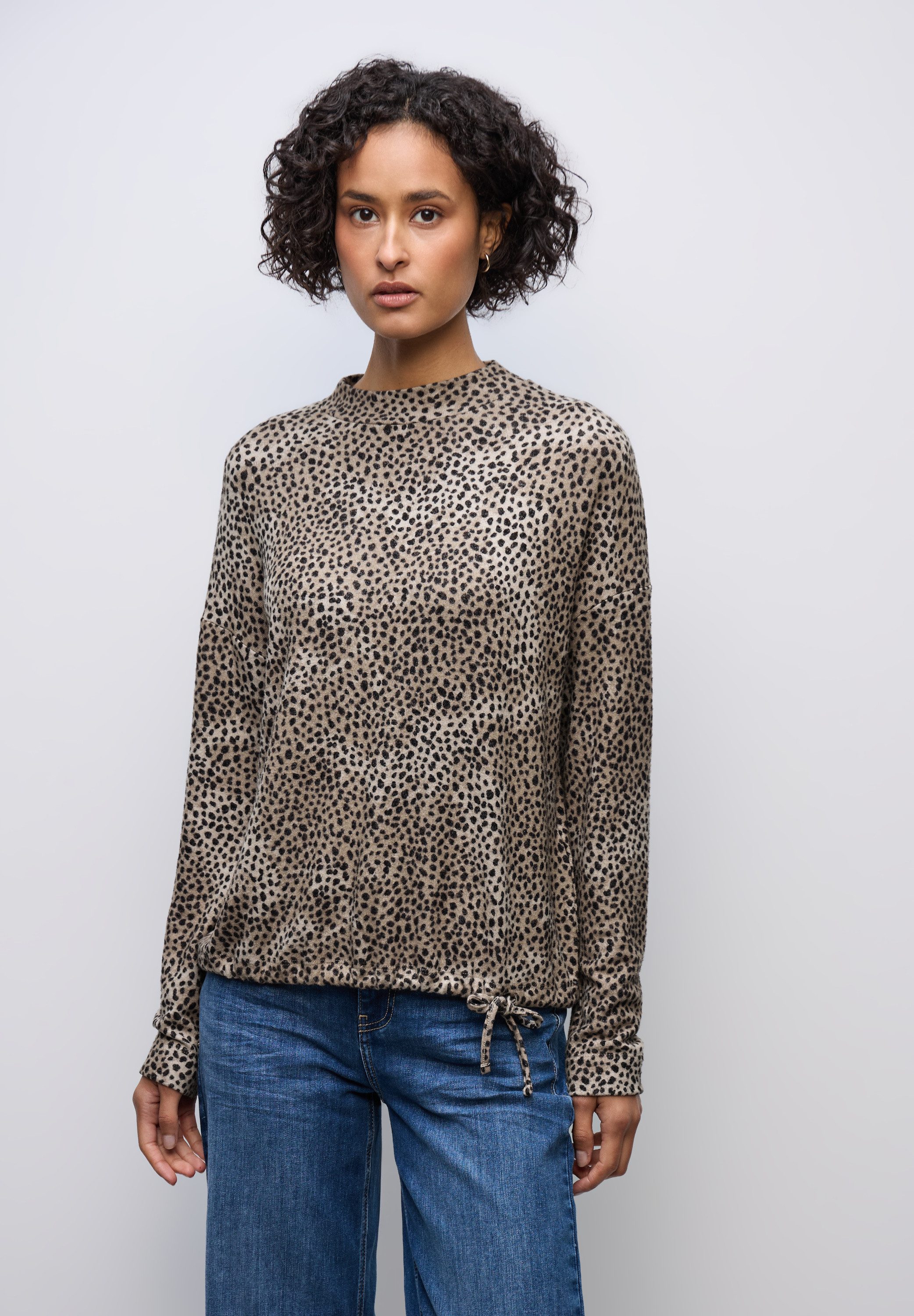 STREET ONE Langarmshirt mit Tunnelzugbändchen im günstig online kaufen