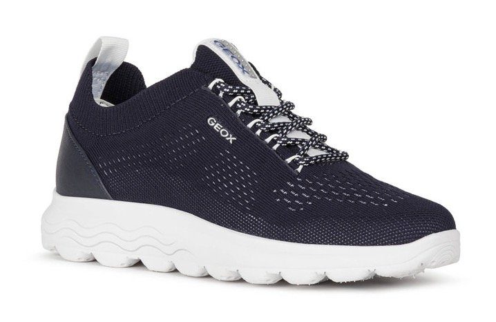 Geox D Spherica Sneaker in cleanem Look, Freizeitschuh, Halbschuh, Schnürschuh