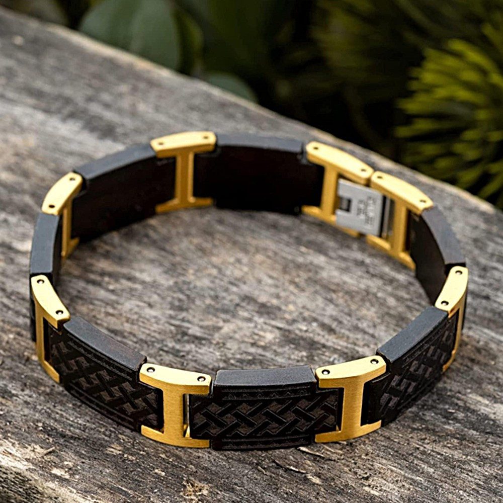 Holzwerk Gliederarmband Designer Holz Armband, Navaho Armkette, Holz Unikate inkl. Armbandkürzer, ideal als Geschenk