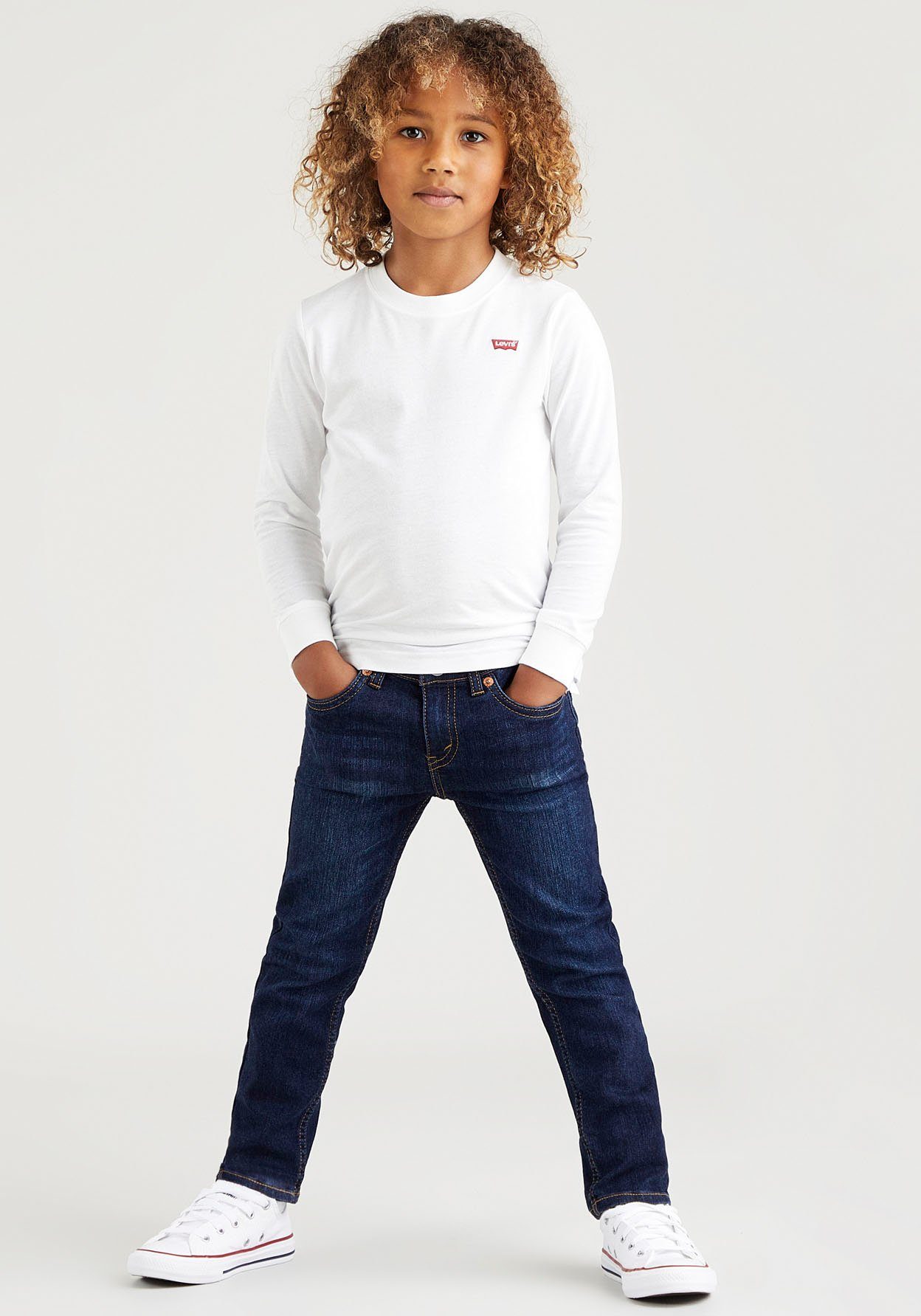 for BATWING Langarmshirt Kids weiß BOYS TEE CHESTHIT L/S Levi's®
