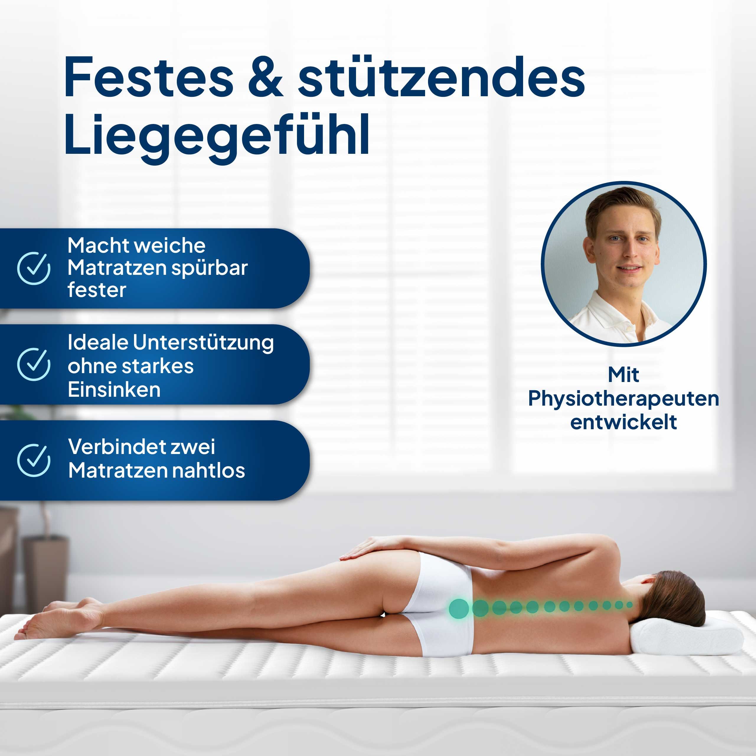 AM Qualitätsmatratzen, Topper fest, Harter Matratzentopper H4, Bezug waschb günstig online kaufen