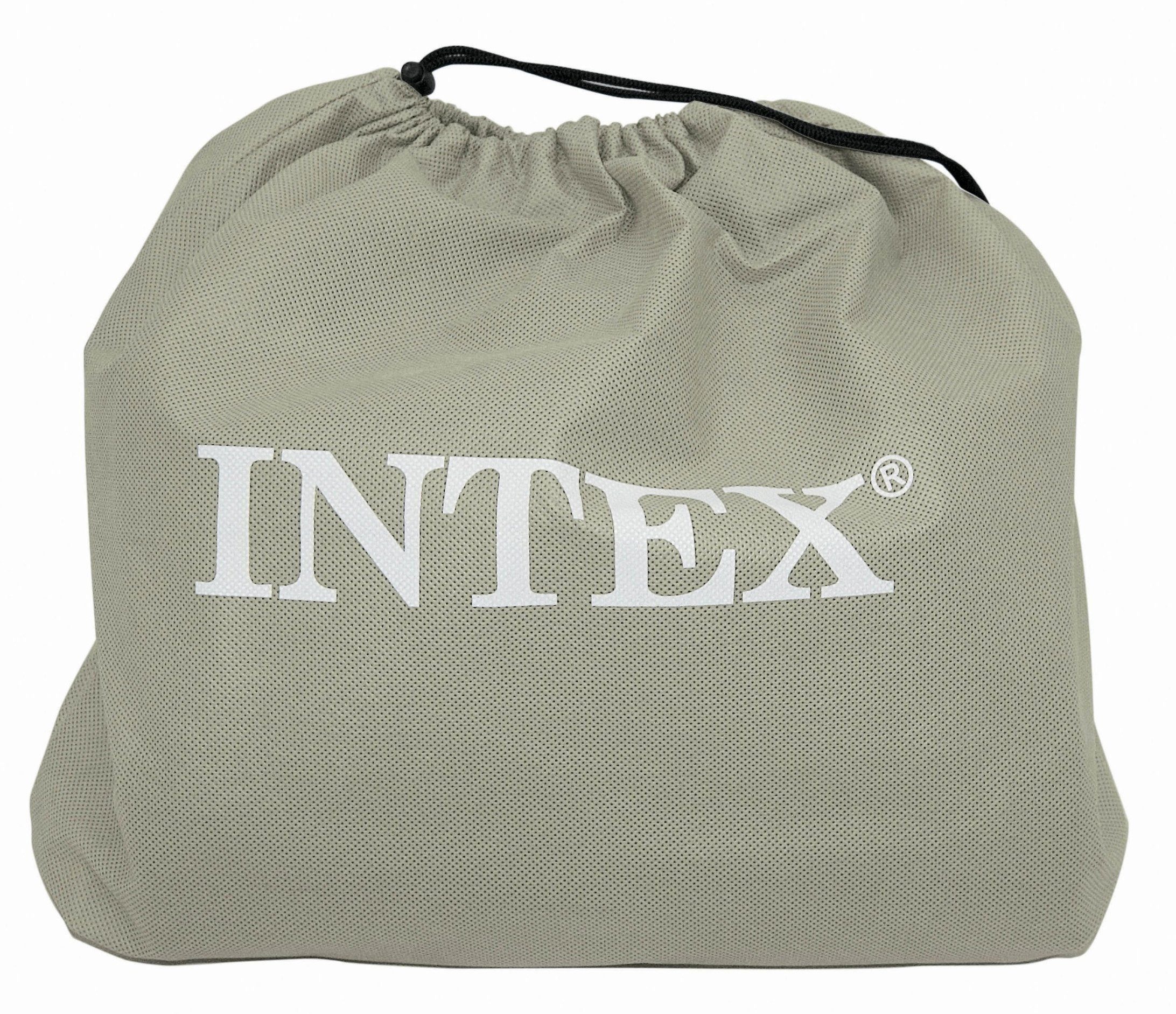 Intex Luftbett 66768 Luftbett "PillowRest Classic" blau 137x191x23cm, wasserfeste, beflockte Oberseite