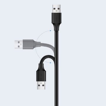 UGREEN Verlängerungskabel Universalkabel USB 2.0 Adapter 0,5m Schwarz USB-Kabel, (50 cm)