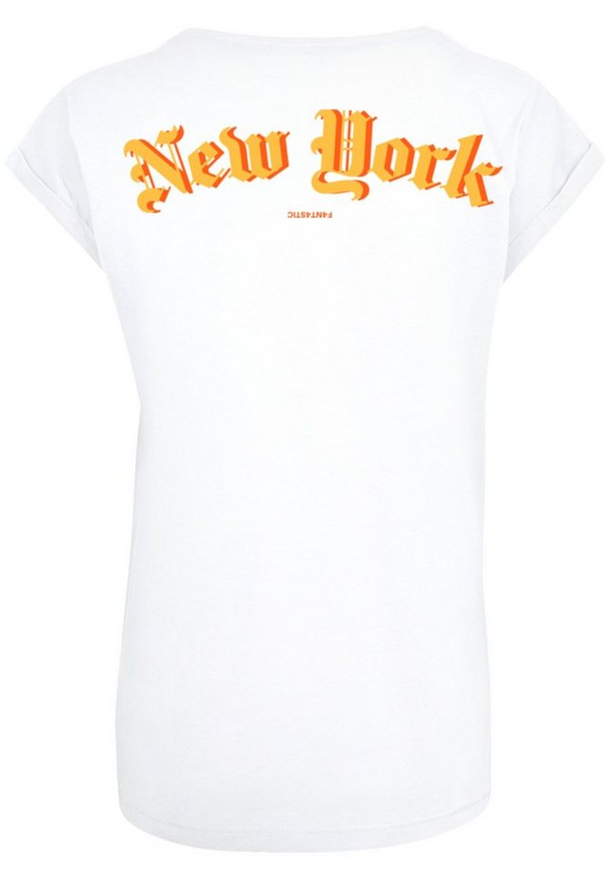 F4NT4STIC T-Shirt PLUS SIZE New York Print, Das Model ist 170 cm groß und  trägt Größe M