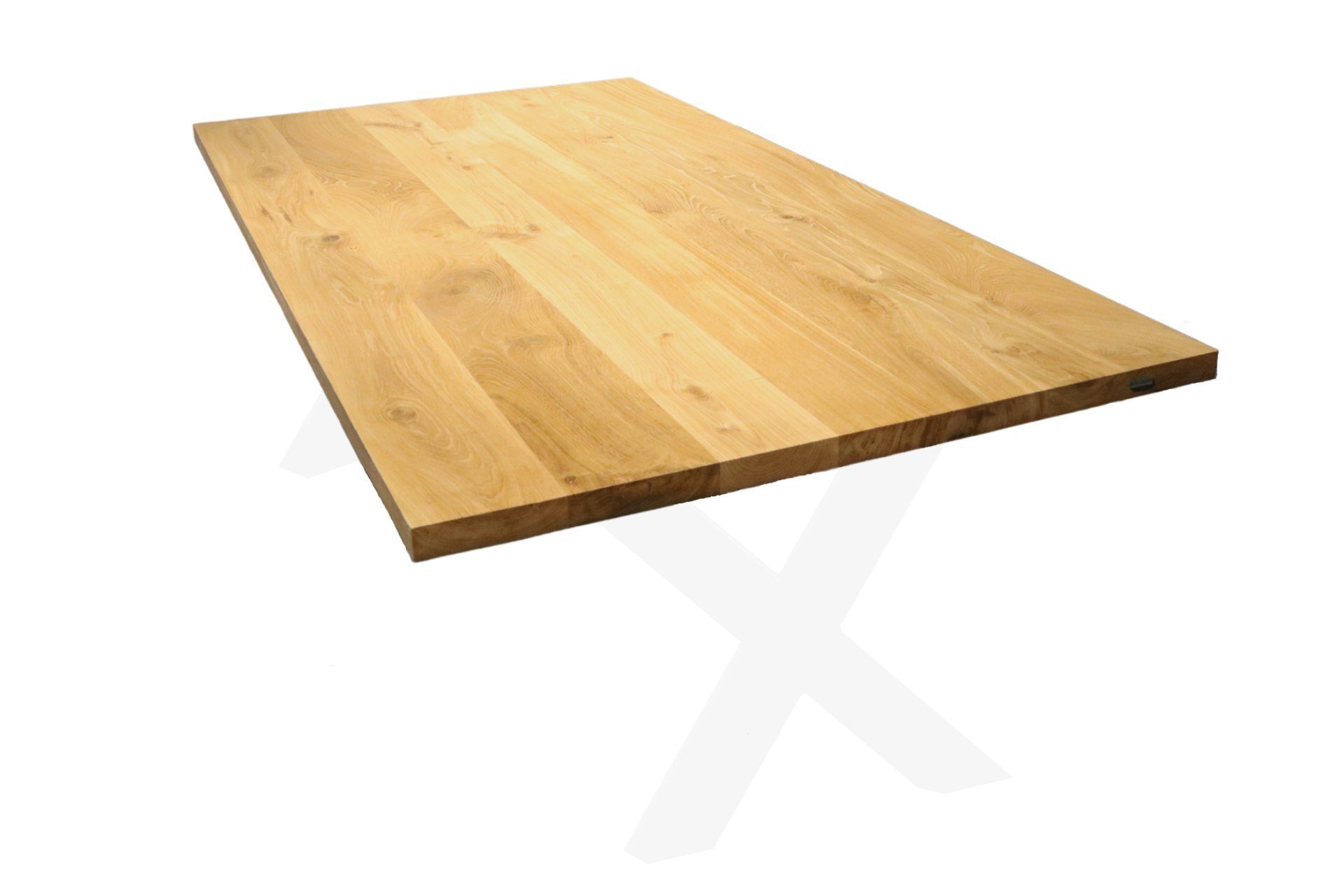 holz4home Esstisch Tischplatte 240x100 cm ohne Baumkante Eiche von holz4home®, mit Baumkante